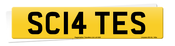 Registration number SC14 TES